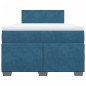 vidaXL Boxspringbett mit Matratze Blau 120x200 cm Samt vidaXL Boxspringbett mit Matratze Blau 120x200 cm Samt