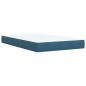 vidaXL Boxspringbett mit Matratze Blau 120x200 cm Samt vidaXL Boxspringbett mit Matratze Blau 120x200 cm Samt