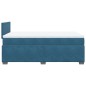 vidaXL Boxspringbett mit Matratze Blau 120x200 cm Samt vidaXL Boxspringbett mit Matratze Blau 120x200 cm Samt