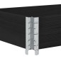 vidaXL Paletten-Aufsatzrahmen 3 Stk. Schwarz 150x50 Massivholz Kiefer vidaXL Paletten-Aufsatzrahmen 3 Stk. Schwarz 150x50 Massivholz Kiefer
