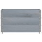 vidaXL Paletten-Aufsatzrahmen 3 Stk. Grau 100x50 cm Massivholz Kiefer vidaXL Paletten-Aufsatzrahmen 3 Stk. Grau 100x50 cm Massivholz Kiefer