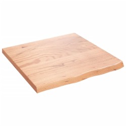 Tischplatte Hellbraun 60x60x4 cm Massivholz Eiche Behandelt