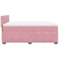 vidaXL Boxspringbett mit Matratze Rosa 160x200 cm Samt vidaXL Boxspringbett mit Matratze Rosa 160x200 cm Samt