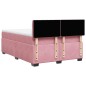 vidaXL Boxspringbett mit Matratze Rosa 160x200 cm Samt vidaXL Boxspringbett mit Matratze Rosa 160x200 cm Samt