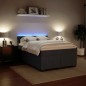 vidaXL Boxspringbett mit Matratze Dunkelgrau 160x200 cm Samt vidaXL Boxspringbett mit Matratze Dunkelgrau 160x200 cm Samt