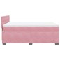 vidaXL Boxspringbett mit Matratze Rosa 160x200 cm Samt vidaXL Boxspringbett mit Matratze Rosa 160x200 cm Samt