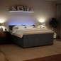 vidaXL Boxspringbett mit Matratze Dunkelgrau 180x200 cm Samt vidaXL Boxspringbett mit Matratze Dunkelgrau 180x200 cm Samt
