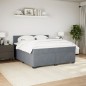 vidaXL Boxspringbett mit Matratze Dunkelgrau 180x200 cm Samt vidaXL Boxspringbett mit Matratze Dunkelgrau 180x200 cm Samt