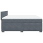 vidaXL Boxspringbett mit Matratze Dunkelgrau 180x200 cm Samt vidaXL Boxspringbett mit Matratze Dunkelgrau 180x200 cm Samt