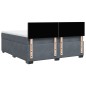 vidaXL Boxspringbett mit Matratze Dunkelgrau 180x200 cm Samt vidaXL Boxspringbett mit Matratze Dunkelgrau 180x200 cm Samt