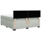vidaXL Boxspringbett mit Matratze Hellgrau 180x200 cm Samt vidaXL Boxspringbett mit Matratze Hellgrau 180x200 cm Samt