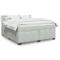 vidaXL Boxspringbett mit Matratze Hellgrau 180x200 cm Samt vidaXL Boxspringbett mit Matratze Hellgrau 180x200 cm Samt