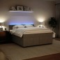 vidaXL Boxspringbett mit Matratze Hellgrau 180x200 cm Samt vidaXL Boxspringbett mit Matratze Hellgrau 180x200 cm Samt