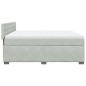 vidaXL Boxspringbett mit Matratze Hellgrau 180x200 cm Samt vidaXL Boxspringbett mit Matratze Hellgrau 180x200 cm Samt