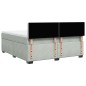 vidaXL Boxspringbett mit Matratze Hellgrau 180x200 cm Samt vidaXL Boxspringbett mit Matratze Hellgrau 180x200 cm Samt