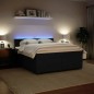 vidaXL Boxspringbett mit Matratze Schwarz 180x200 cm Samt vidaXL Boxspringbett mit Matratze Schwarz 180x200 cm Samt