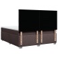 vidaXL Boxspringbett mit Matratze Dunkelbraun 200x200 cm Stoff vidaXL Boxspringbett mit Matratze Dunkelbraun 200x200 cm Stoff