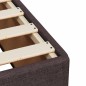 vidaXL Boxspringbett mit Matratze Dunkelbraun 200x200 cm Stoff vidaXL Boxspringbett mit Matratze Dunkelbraun 200x200 cm Stoff