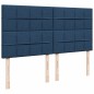 vidaXL Boxspringbett mit Matratze Blau 200x200 cm Stoff vidaXL Boxspringbett mit Matratze Blau 200x200 cm Stoff