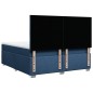 vidaXL Boxspringbett mit Matratze Blau 200x200 cm Stoff vidaXL Boxspringbett mit Matratze Blau 200x200 cm Stoff