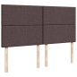 vidaXL Boxspringbett mit Matratze Dunkelbraun 200x200 cm Stoff vidaXL Boxspringbett mit Matratze Dunkelbraun 200x200 cm Stoff
