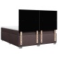 vidaXL Boxspringbett mit Matratze Dunkelbraun 200x200 cm Stoff vidaXL Boxspringbett mit Matratze Dunkelbraun 200x200 cm Stoff