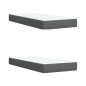 vidaXL Boxspringbett mit Matratze Dunkelgrau 200x200 cm Stoff vidaXL Boxspringbett mit Matratze Dunkelgrau 200x200 cm Stoff