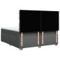 vidaXL Boxspringbett mit Matratze Dunkelgrau 200x200 cm Stoff vidaXL Boxspringbett mit Matratze Dunkelgrau 200x200 cm Stoff