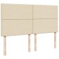 vidaXL Boxspringbett mit Matratze Creme 200x200 cm Stoff vidaXL Boxspringbett mit Matratze Creme 200x200 cm Stoff