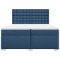vidaXL Boxspringbett mit Matratze Blau 200x200 cm Stoff vidaXL Boxspringbett mit Matratze Blau 200x200 cm Stoff
