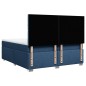 vidaXL Boxspringbett mit Matratze Blau 200x200 cm Stoff vidaXL Boxspringbett mit Matratze Blau 200x200 cm Stoff