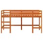 vidaXL Kinderhochbett mit Leiter Wachsbraun 90x200cm Massivholz Kiefer vidaXL Kinderhochbett mit Leiter Wachsbraun 90x200cm Massivholz Kiefer