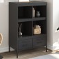 vidaXL Highboard Schwarz 68x39x101,5 cm Kaltgewalzter Stahl vidaXL Highboard Schwarz 68x39x101,5 cm Kaltgewalzter Stahl