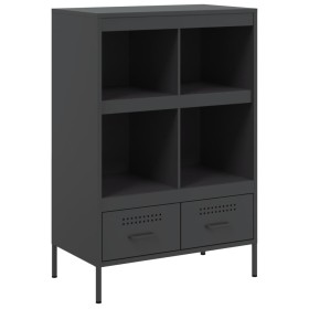 vidaXL Highboard Schwarz 68x39x101,5 cm Kaltgewalzter Stahl
