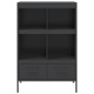vidaXL Highboard Schwarz 68x39x101,5 cm Kaltgewalzter Stahl vidaXL Highboard Schwarz 68x39x101,5 cm Kaltgewalzter Stahl