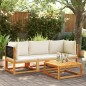 vidaXL Garten-Ecksofa mit Kissen Massivholz Akazie vidaXL Garten-Ecksofa mit Kissen Massivholz Akazie