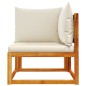 vidaXL Garten-Ecksofa mit Kissen Massivholz Akazie vidaXL Garten-Ecksofa mit Kissen Massivholz Akazie