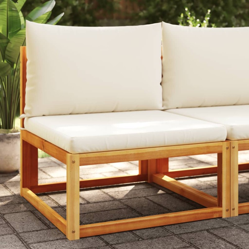 vidaXL Gartensessel ohne Armlehnen mit Kissen Massivholz Akazie vidaXL Gartensessel ohne Armlehnen mit Kissen Massivholz Akazie