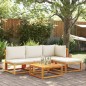 vidaXL Gartensessel ohne Armlehnen mit Kissen Massivholz Akazie vidaXL Gartensessel ohne Armlehnen mit Kissen Massivholz Akazie