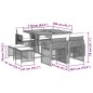 vidaXL 9-tlg. Garten-Essgruppe mit Kissen Grau Poly Rattan vidaXL 9-tlg. Garten-Essgruppe mit Kissen Grau Poly Rattan