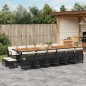 vidaXL 17-tlg. Garten-Essgruppe mit Kissen Schwarz Poly Rattan vidaXL 17-tlg. Garten-Essgruppe mit Kissen Schwarz Poly Rattan
