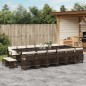 vidaXL 17-tlg. Garten-Essgruppe mit Kissen Braun Poly Rattan vidaXL 17-tlg. Garten-Essgruppe mit Kissen Braun Poly Rattan