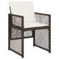 vidaXL 17-tlg. Garten-Essgruppe mit Kissen Braun Poly Rattan vidaXL 17-tlg. Garten-Essgruppe mit Kissen Braun Poly Rattan