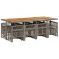 vidaXL 13-tlg. Garten-Essgruppe mit Kissen Grau Poly Rattan vidaXL 13-tlg. Garten-Essgruppe mit Kissen Grau Poly Rattan