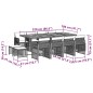 vidaXL 13-tlg. Garten-Essgruppe mit Kissen Grau Poly Rattan vidaXL 13-tlg. Garten-Essgruppe mit Kissen Grau Poly Rattan