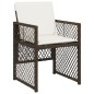 vidaXL 11-tlg. Garten-Essgruppe mit Kissen Braun Poly Rattan vidaXL 11-tlg. Garten-Essgruppe mit Kissen Braun Poly Rattan