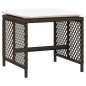 vidaXL 11-tlg. Garten-Essgruppe mit Kissen Braun Poly Rattan vidaXL 11-tlg. Garten-Essgruppe mit Kissen Braun Poly Rattan