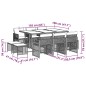 vidaXL 11-tlg. Garten-Essgruppe mit Kissen Braun Poly Rattan vidaXL 11-tlg. Garten-Essgruppe mit Kissen Braun Poly Rattan