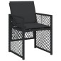 vidaXL 9-tlg. Garten-Essgruppe mit Kissen Schwarz Poly Rattan vidaXL 9-tlg. Garten-Essgruppe mit Kissen Schwarz Poly Rattan
