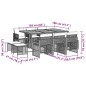 vidaXL 11-tlg. Garten-Essgruppe mit Kissen Grau Poly Rattan vidaXL 11-tlg. Garten-Essgruppe mit Kissen Grau Poly Rattan